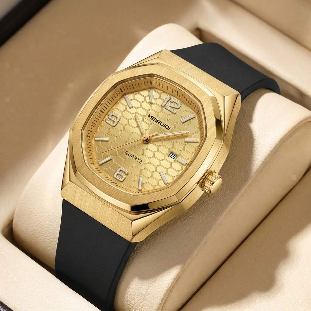 

1pcs Honeycomb Dial Watch, Stylish, Simple and Atmospheric, Comfortable Silicone Strap, Daily Versatile Trendy