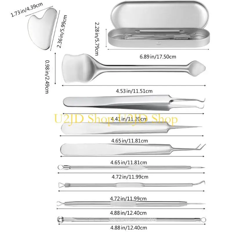 U2JD Blackhead Remover voor NES BACKOOD EXTRACTIES Gereedschap Puistje Squeezer Tool