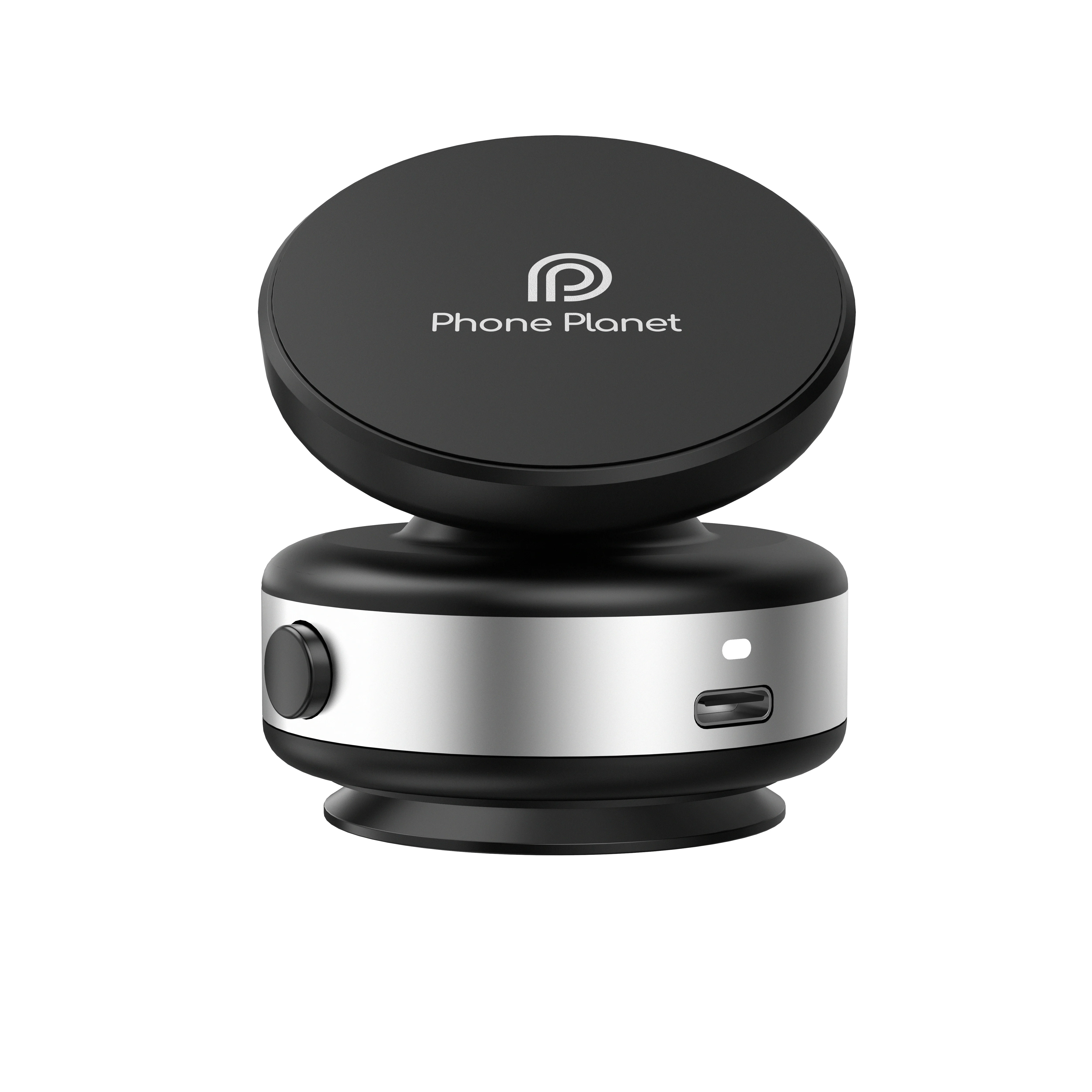 Alloy Install Easy Electric Vacuum Suction Magnetic Car Phone Holder, 5KG Suction Force, 360° Rotatable, For IPhone17 16 Samsung