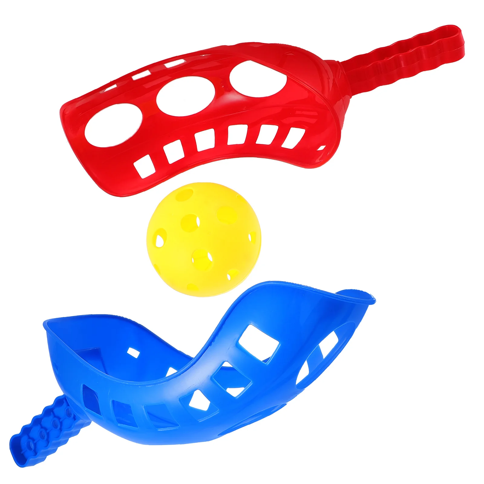 

TOYMYTOY Scoop Ball Game Scoop Toss & Catch Set Outdoor Sports Beach Game for Kids ( Blue Red Yellow)