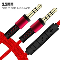 3.5mm Jack Male To Male Audio Cable For Mobile Phones Headphone Connection Car Audio Tuning Band Microphone Cable
