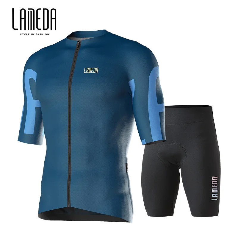 Laemda Cycling Short Sleeved Shorts Set Quick Drying Summer Men's Cycling Clothes Sweat Wicking Bike Clothes