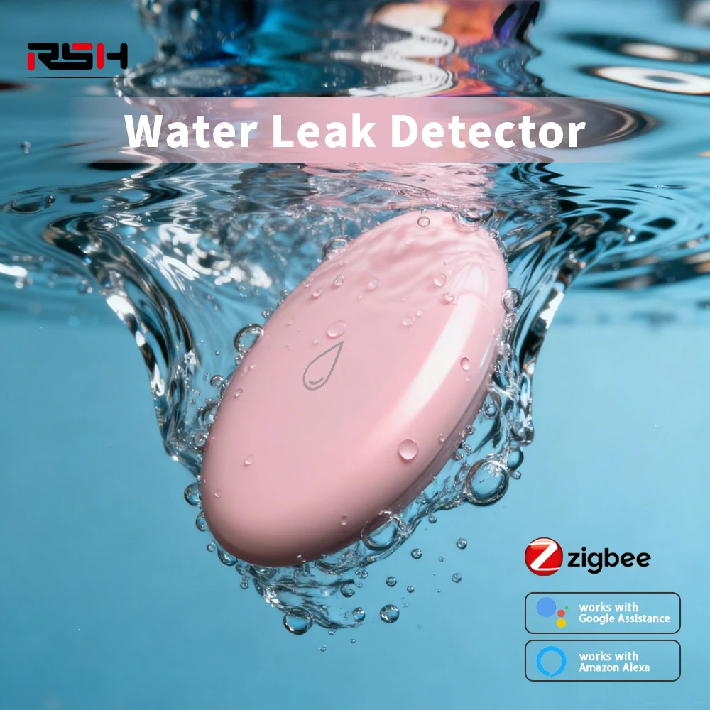 

Zigbee Water Leak Sensor Works with Tuya Smart Homes Flood Safety Alarm Water Leak Immersion Detector Remote Control Smart Life