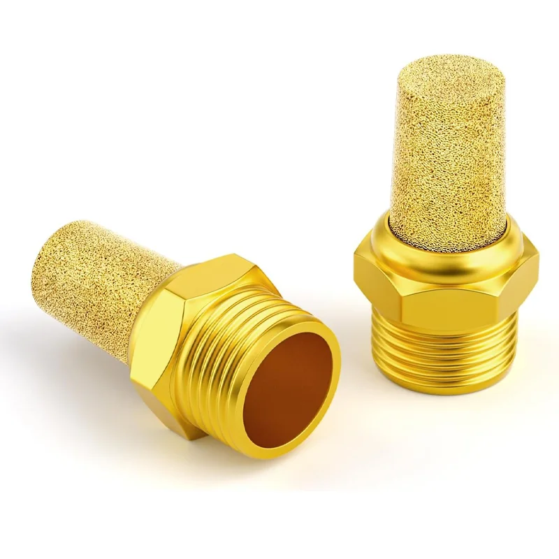 

Pneumatic Brass Filter, Eliminate Sound Waves 1/8" 1/4" 3/8" NPT Male Thread Sintered Air Line Fitting