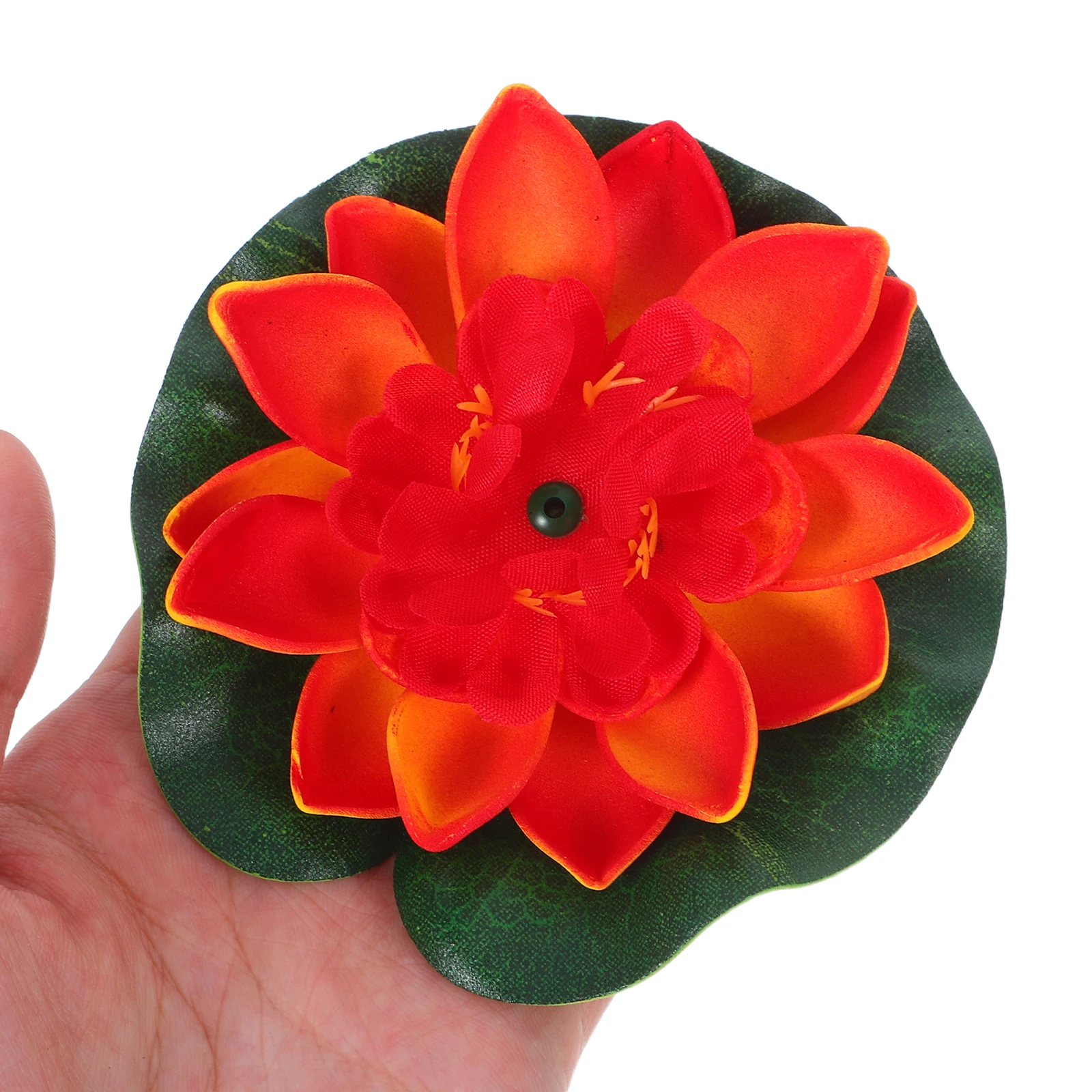 

12pcs Floating Water Lily Decor Artificial Pond Plants Pool Decor Aquarium Fake Flowers Garden Ornament Lotus Decoration