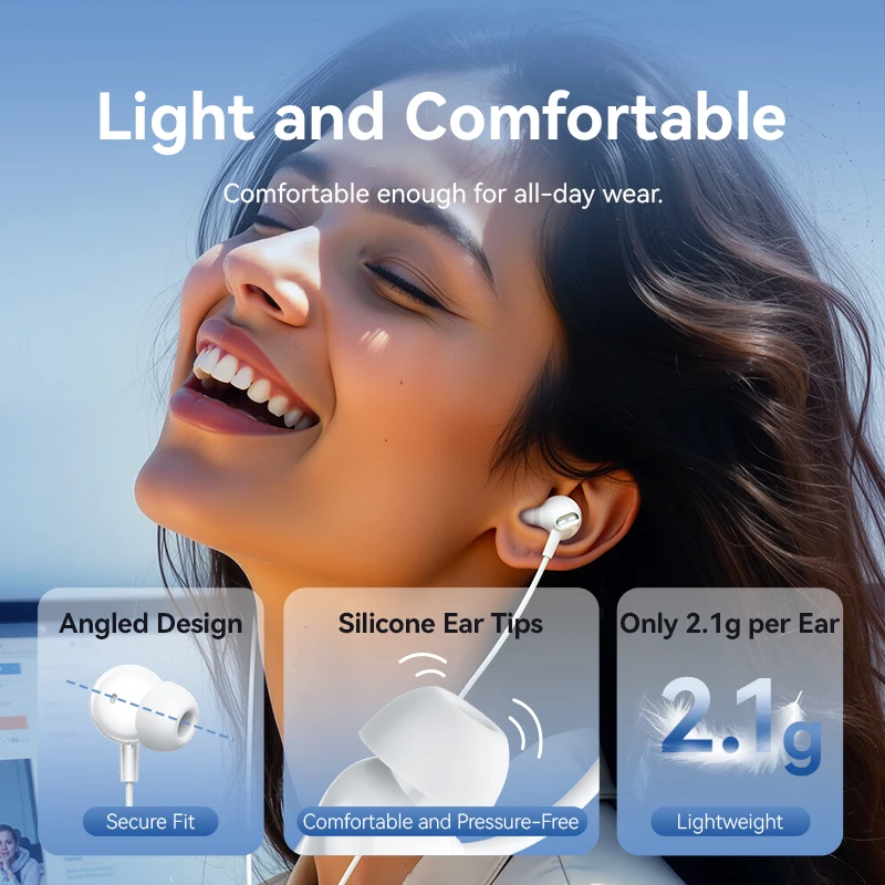 Vention ECHO LITE USB Type C Проводные наушники-вкладыши 3,5 мм с микрофоном Разъем 3,5 мм Проводные наушники HiFi Стерео Черный Белый