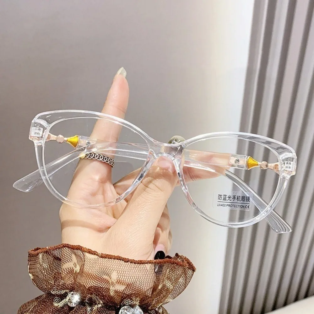 Anti-blue Light Optical Glasses Unisex Myopia Glasses Retro Ultra-light Cat Eye Frame image 4