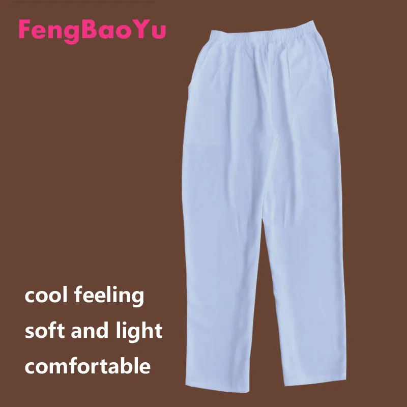 Fengbaoyu Cotton Silk Men's Tapered Trousers in Spring and Summer Morning Exercise Cool Fat Man Anti-mosquito Home Pajamas Boy