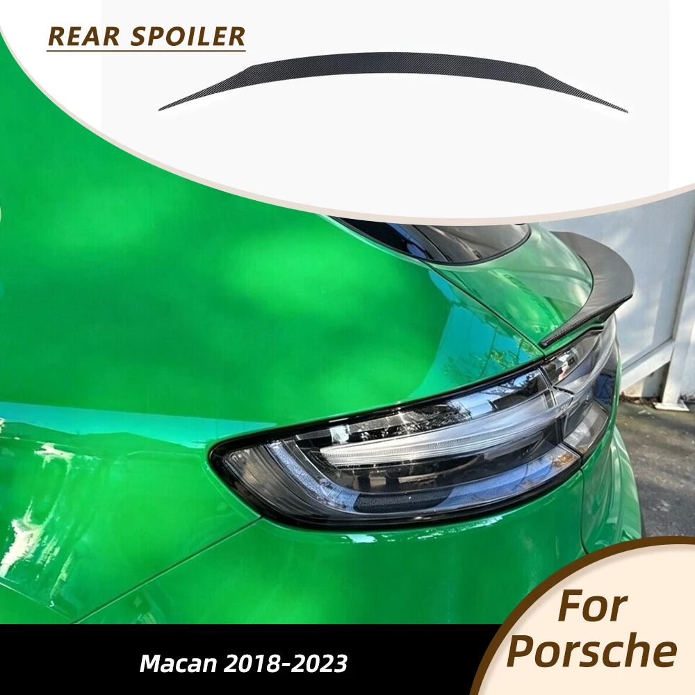 

Car Rear Trunk Middle Auto Wing Lip for Porsche Macan 2018-2023 Rear Middle Deck Trunk Lid Racing Spoiler FRP Black/Carbon Fiber
