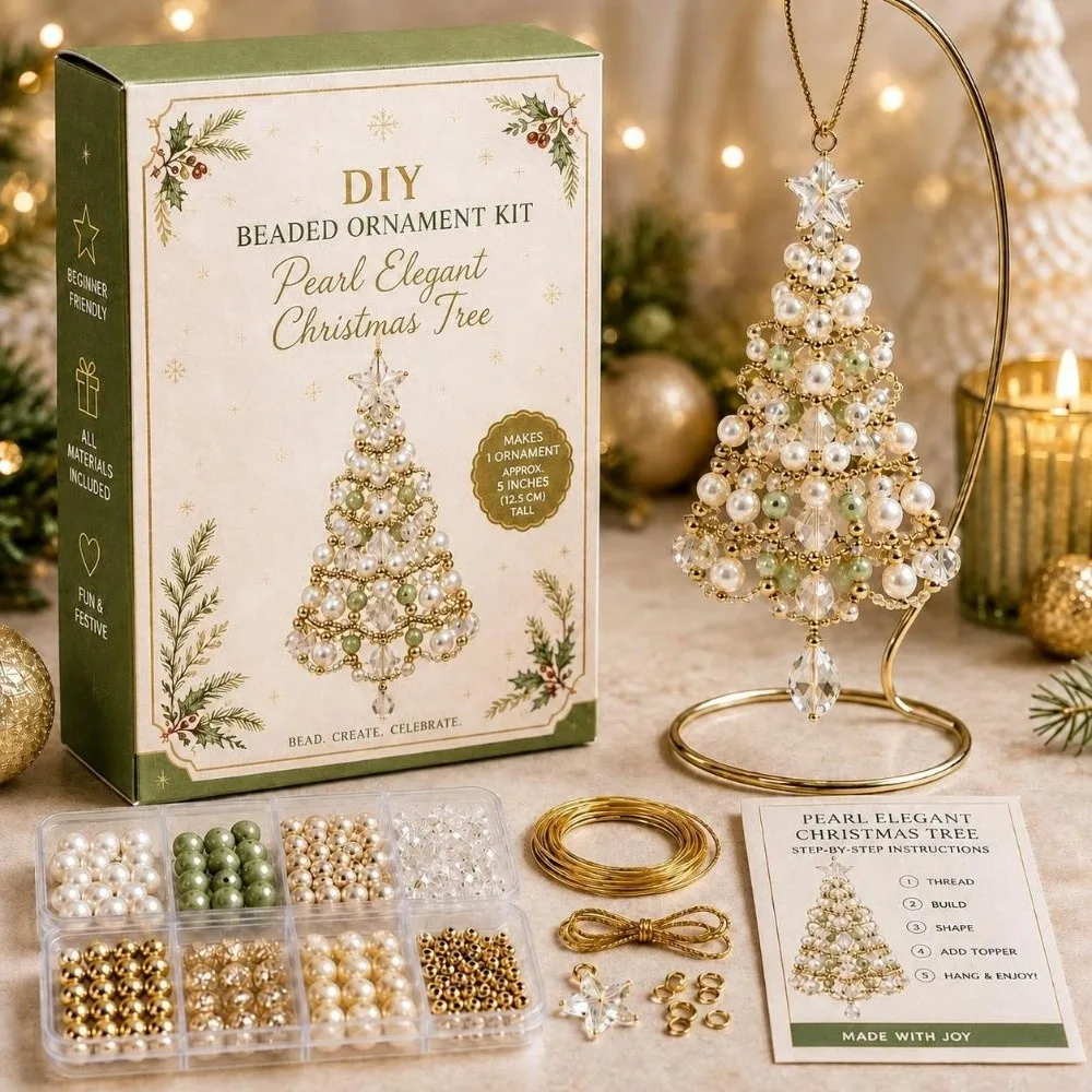DIY Beaded Christmas Ornament 5