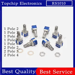 5pcs RS1010 Band Switch Rotary Switch Gear Change Switch 1 Pole 2 Position 1 Pole 3 Position 1 Pole 4 Position 1 Pole 5 Position