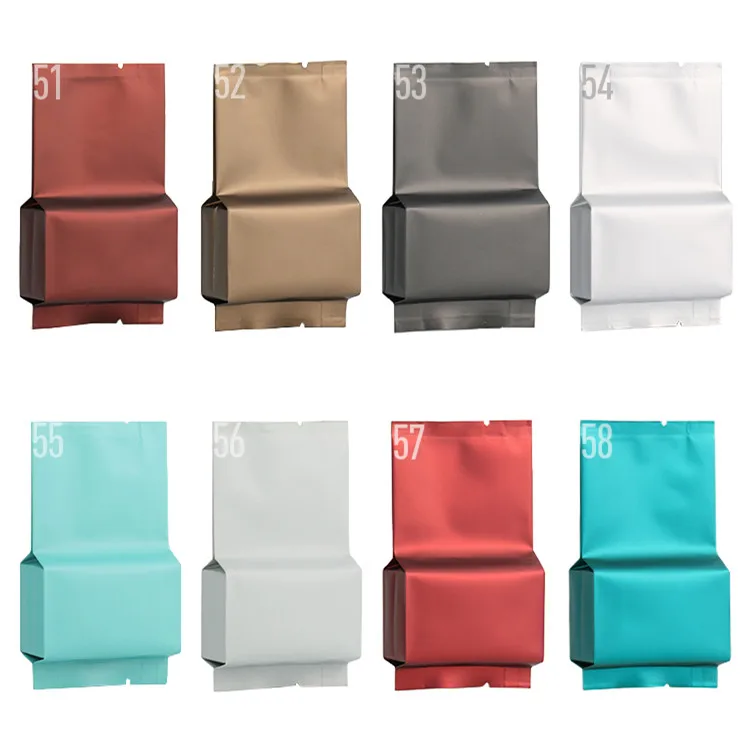 10g~20g 65x130x25mm Open Top Aluminum Foil Packaging Bags Tea Coffee Powder Chocolate Cheese Gift Heat Sealing Storage Pouches