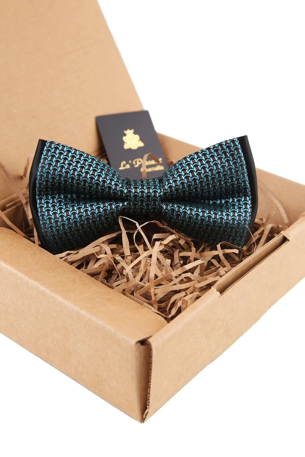 Green-Brown Small Pattern Bowtie P1648