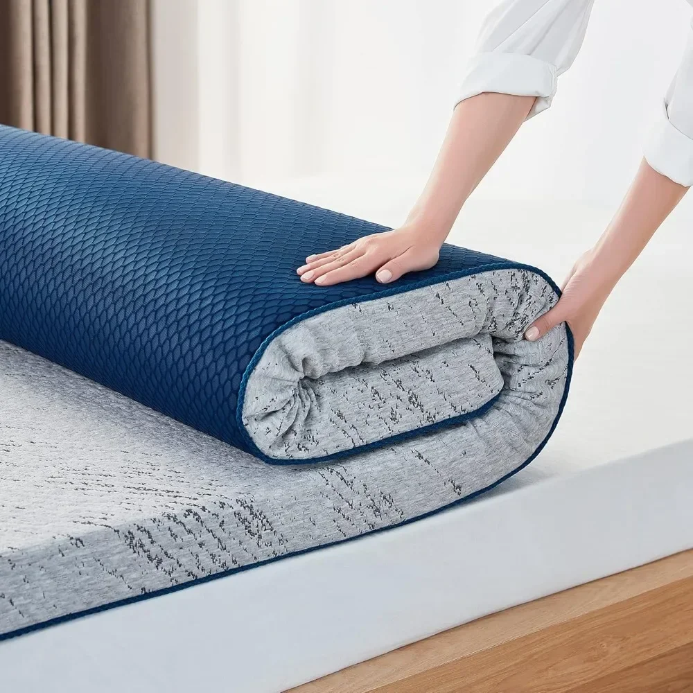 

Mattress Topper Gel Infused Memory Foam Mattress Topper, 3 Inches Cooling Bed Topper Size with Removable Cover, CertiPUR-US