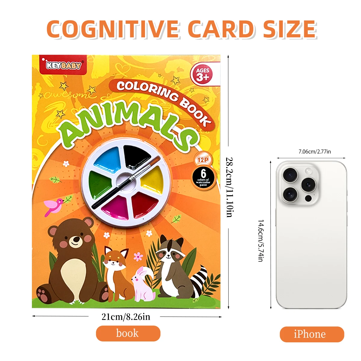 

Набор из 4 детских книжек-раскрасок с 6 палитрами цветов и кистью"