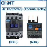 Combinación de contactor de CA CHINT con relé térmico NXR NXC-09 12 18 25 32 40 50 65A 24V 36V 110V 220V 380V NXC CJX2 LC1 LC1D LC1N