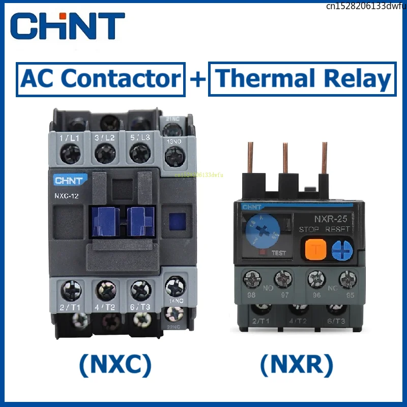 CHINT AC Contactor Combination With Thermal Relay NXR NXC-09 12 18 25 32 40 50 65A 24V 36V 110V 220V 380V NXC CJX2 LC1 LC1D LC1N