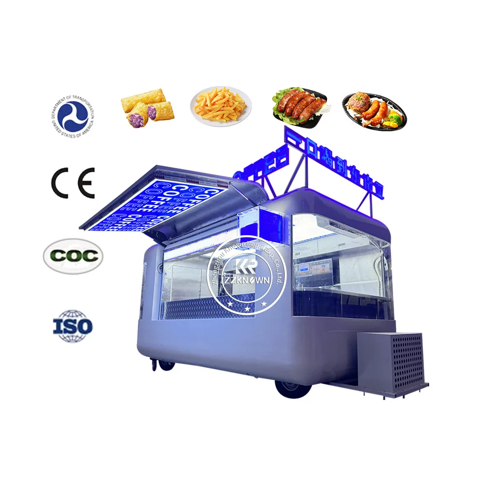 Mobile Food Cart Trailer Ice Cream and Coffee Vending Truck for Restaurant Mobile Food Cart