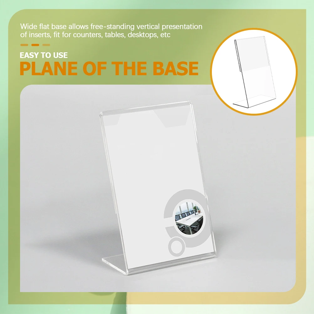 

12pcs Transparent Display Stands A6 Acrylic Sign Holders Table Number Frames For Hotel School Restaurant Trade Show