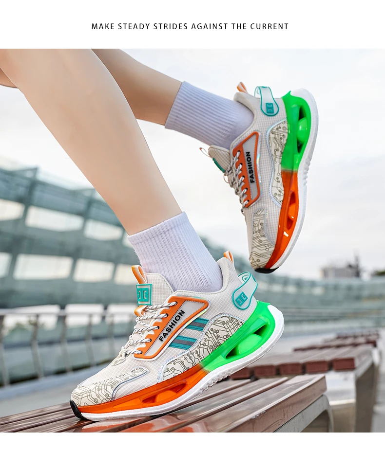 Herren Stoßdämpfende Leichte Freizeitschuhe Frühling Sommer Weichsohlige Atmungsaktive Outdoor-Renn-Laufschuhe Studenten-Speed-Sportschuhe – Detail 13