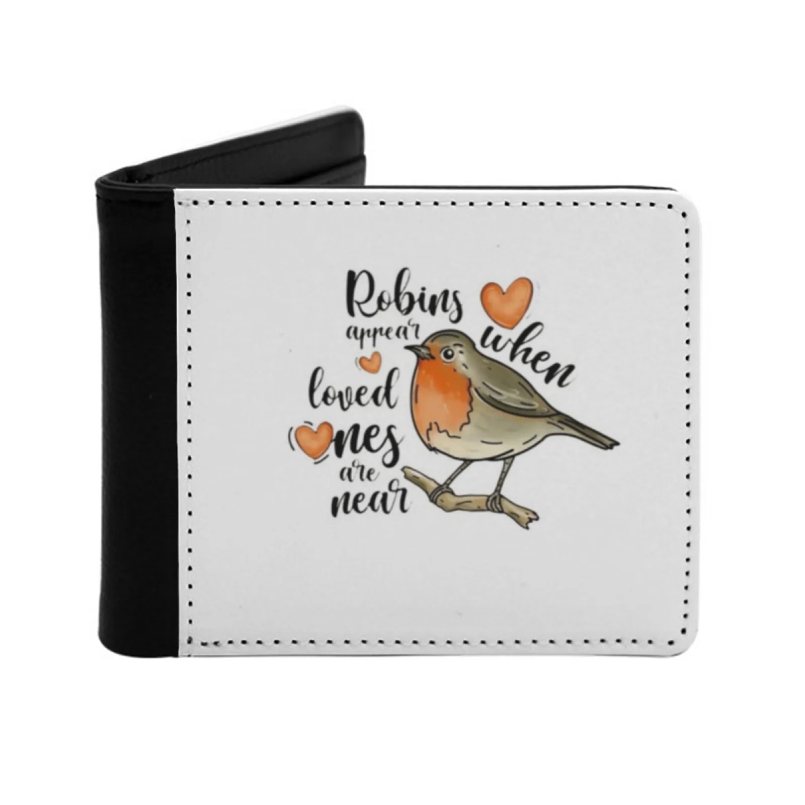 Robins Appear When Loved Ones Are Near Cushion Covers Men Wallets Card Man Wallet Short Purse Bi-Fold Personalized Purses