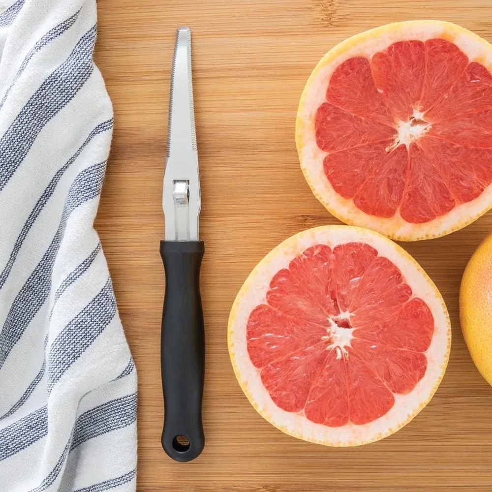 

Grapefruit Knife Stainless Steel Double Serrated Blade Ergonomic Nonslip Handle Easy Fruit Removal Dishwasher Safe Kitchen Tool