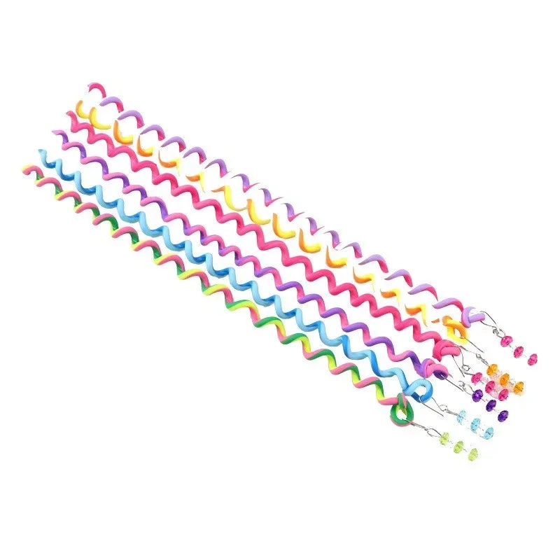 6pcs/lot Rainbow Color Cute Girl Curler Hair Braid Hair Styling Tools Hair Roller Braid Maintenance The Princess Hair Accessory