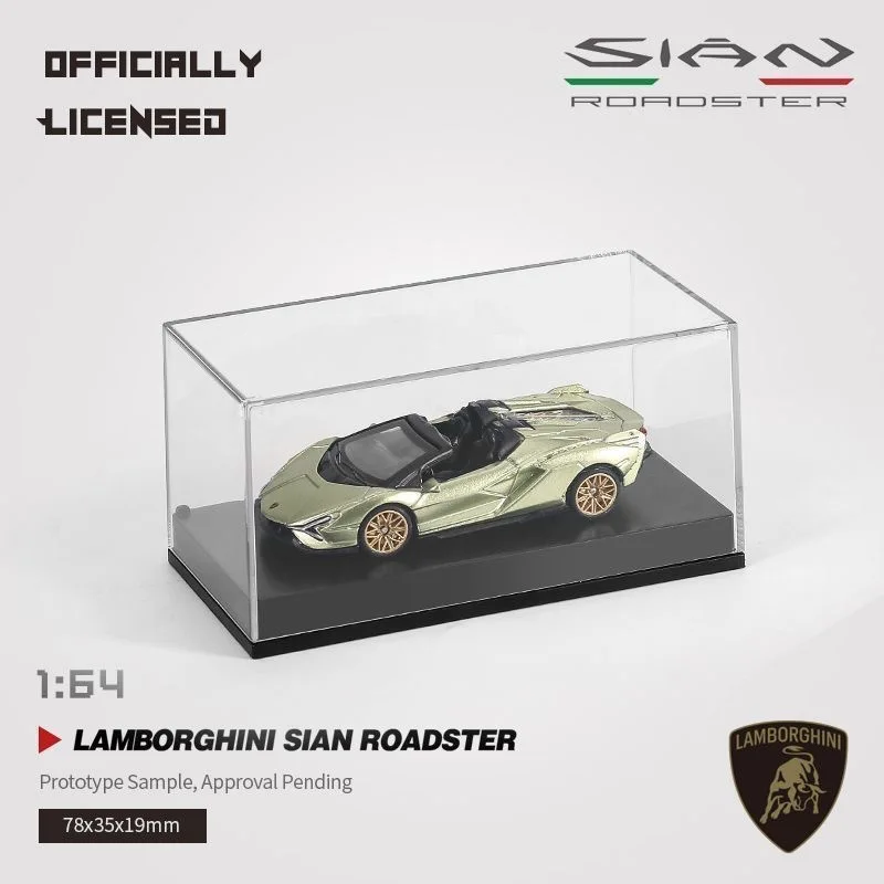 1:64 Aston Martin V12, Maserati GT2, Lamborghini Sian, modelauto van gegoten metaal, met afneembaar chassis, realistisch modelauto voor verzamelaars.