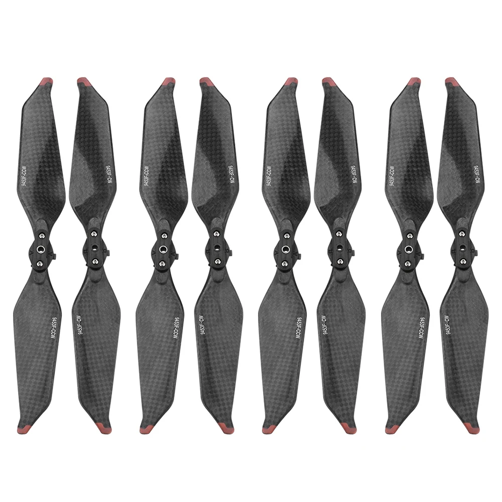 

4 Pair 9453F Carbon Fiber Propeller for 3 Foldable Quick Release Blade Fans Spare Replacement Accessory