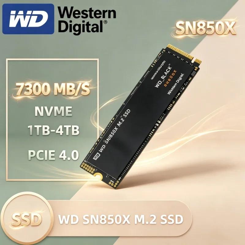 WD_BLACK SN850X Western Digital Storage SSD 1TB 2TB 4TB M.2 2280 PCIe4.0 NVMe Drive For Work & Gaming PC Upgrade