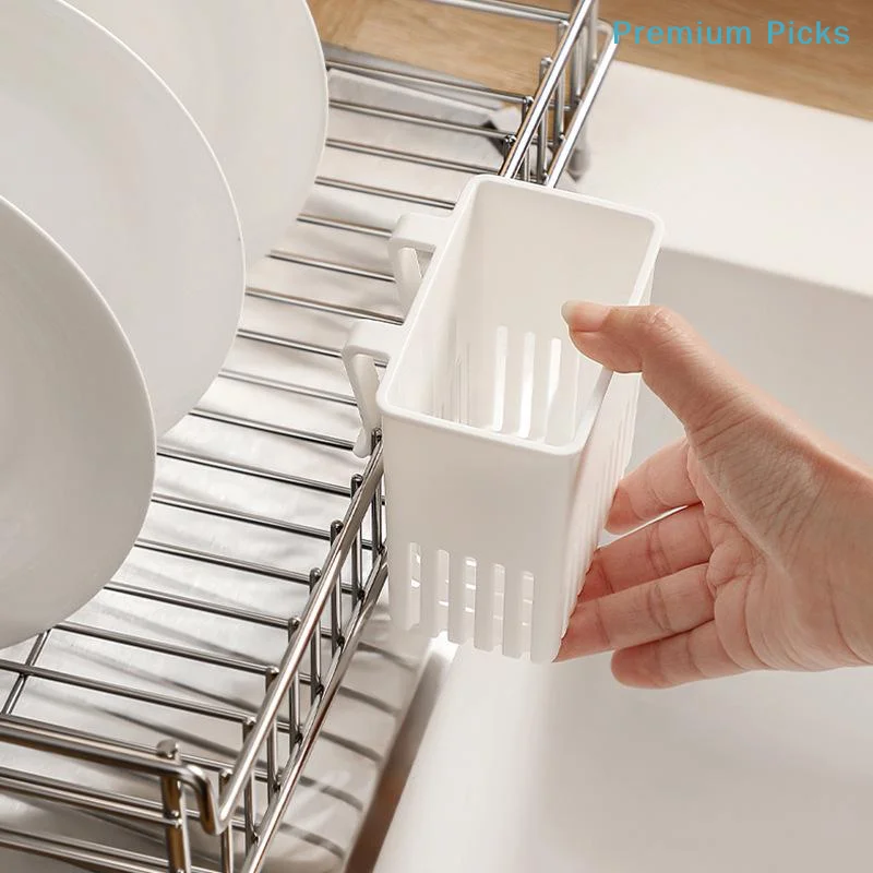 portableUtensil Draining Basket Classified Storage PP Cutlery Dryer Holder 1/2 PCS Tableware Organizer for Knives Forks Cutlery