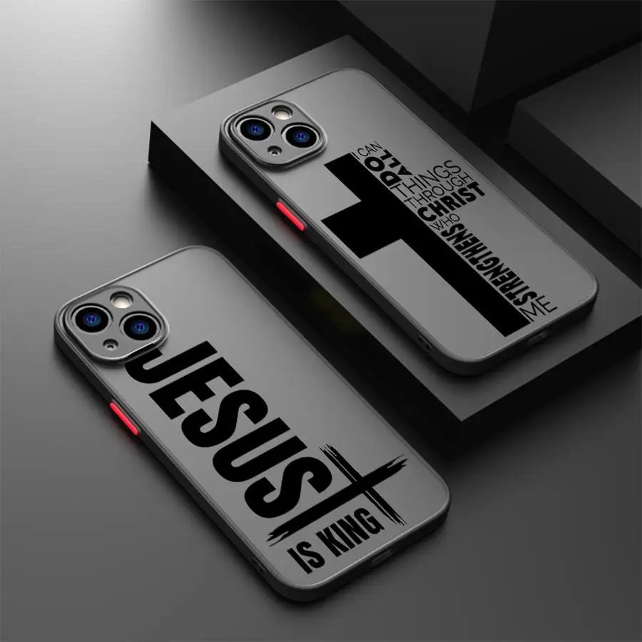 

Holy King Of The Cross Funda Back Phone Cover Case for iPhone 17 Pro Max X XS XR 17P 16P 15 7 8 SE Air 12 16 Plus 11 13 Mini 14