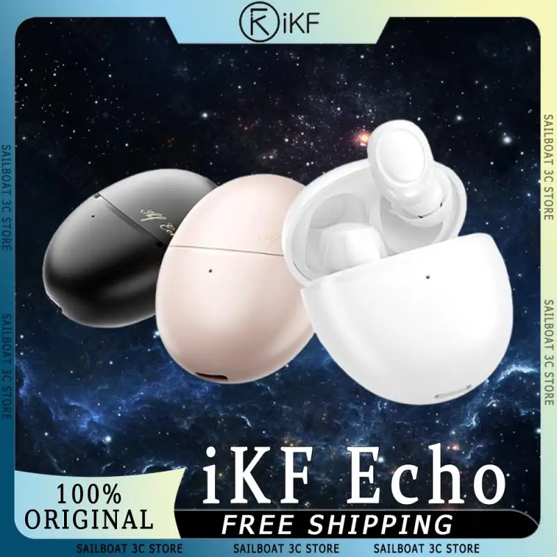 iKF Echo Wireless Eearphone With 2 Mics Noise Reduction Long Battery Life In Ear HiFi Headset Customized Bluetooth Headphone