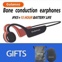 Gulanxo Bone Conduction Headphones with Microphone Waterproof Wireless Bluetooth Earphones Bluetooth 5.3 Sports Earphones