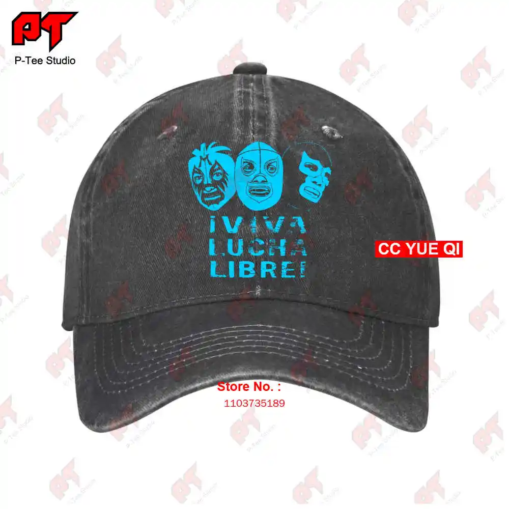 Wrestling Baseball Caps, máscara demoníaca azul, Viva Lucha Libre, El Mil, 88G4