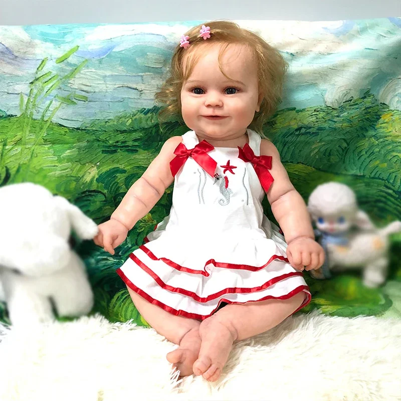 

55CM Full Body Silicone Reborn Baby Doll Girl Toddler High Quality Handmade Doll Gift