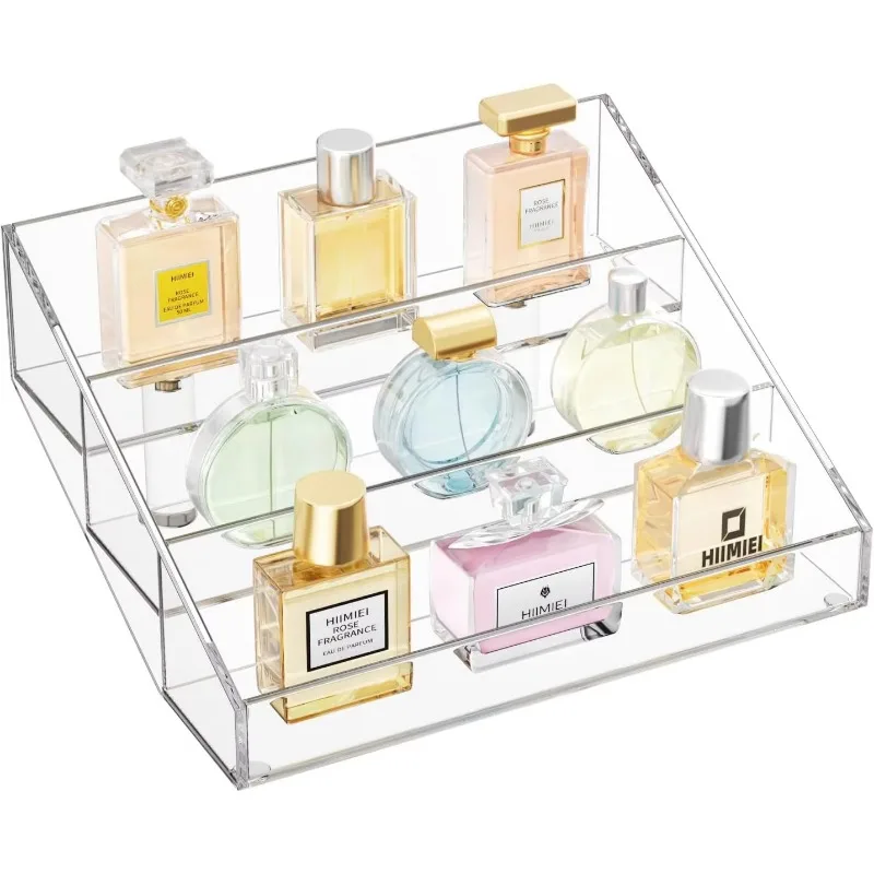 

Modern acrylic transparent perfume storage box three-layer display lifting frame injection molding rectangle
