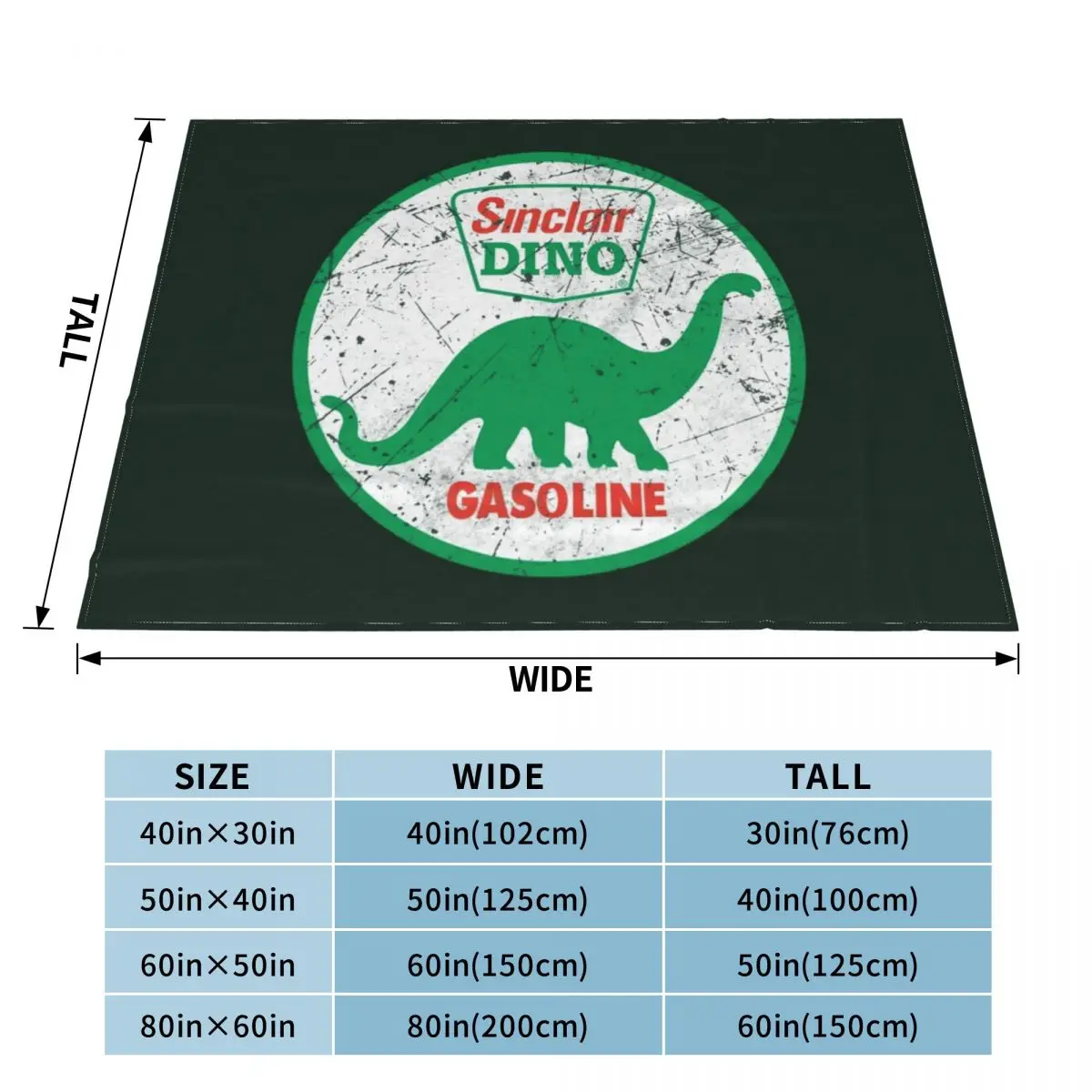 Sinclair Gasoline Dino Throw Blanket Luxury St Summer Beddings halloween Decorative Sofas Blankets