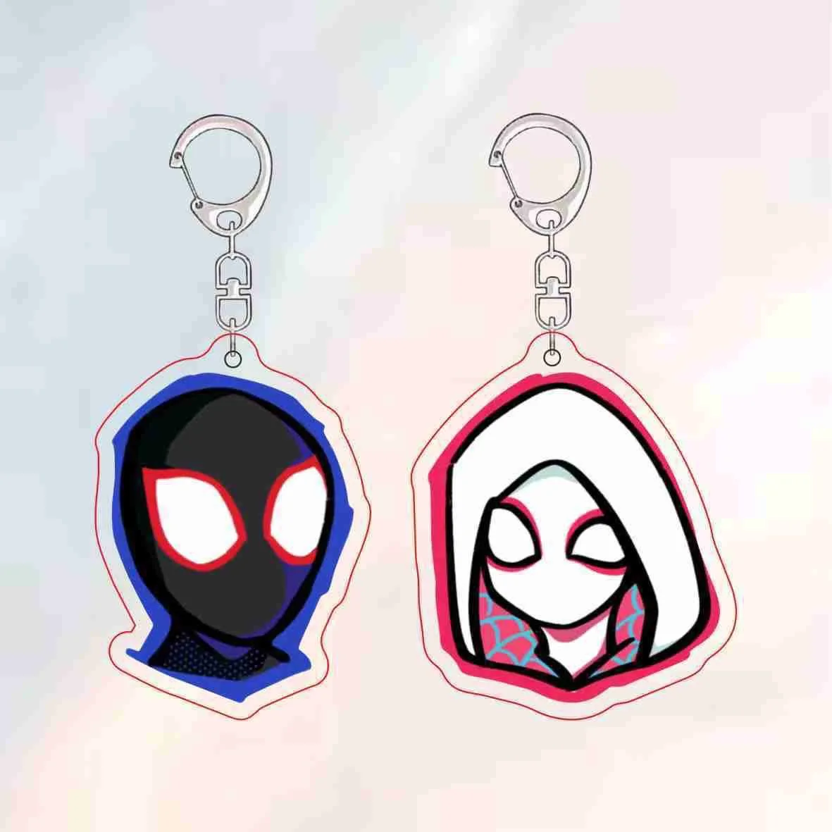 Marvel Spider Man Cute Cartoon Gwen Toy Key Chain Kawaii Periphery Backpack Pendant Lovely Schoolbag Decoration Holiday Gifts