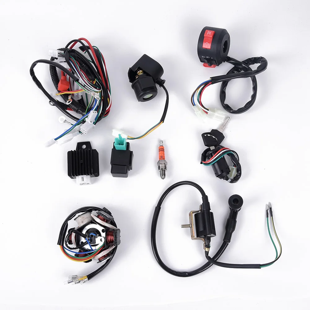 /Wiring /Harness /Ignition Set For 50CC-125CC For Mini For ATV For CDI Stator 6 Coil Pole Electrical Components Automobiles Acce