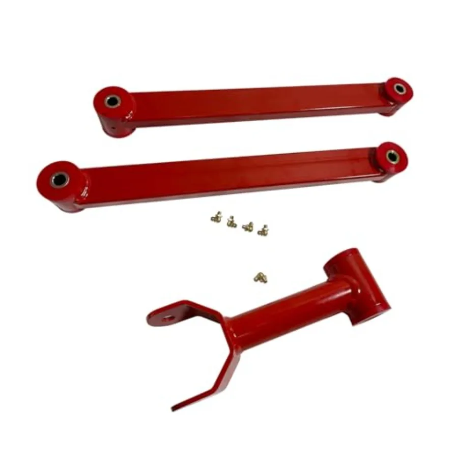 2005-2010년형 포드 머스탱 2도어용 후방 고정형 상하 컨트롤 암, 레드 파우더 코팅 마감 서스펜션 컨트롤 암