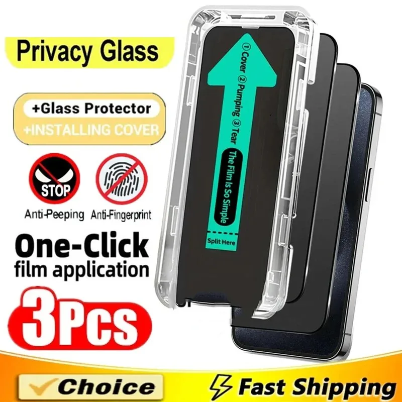 1-3pcs For Oneplus 13 12 11 Pro 11R 12R Screen Protector Privacy Anti Spy Peep Film Ace 2 3 5 Tempered Glass With installer Tool