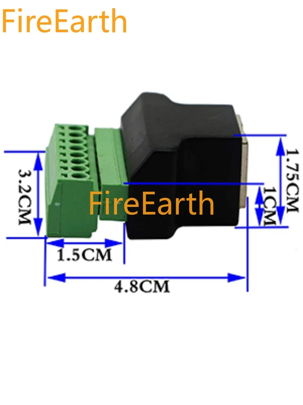 Konektor Adaptor Terminal Sekrup RJ45 Breakout, Jack Betina 8p8c ke Konektor Terminal Sekrup 8 Pin untuk Cat6 Cat5/5e DVR 2pc