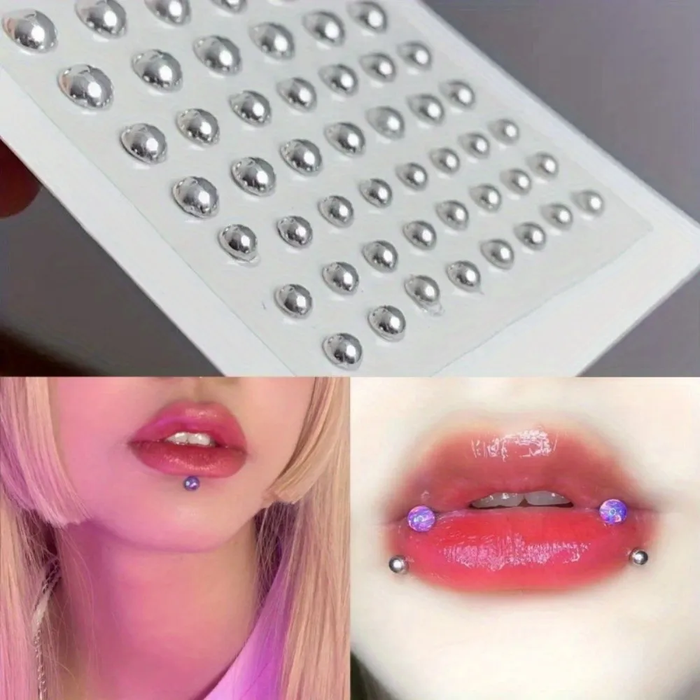 1 piece of 180 pieces Gothic punk sexy simulation lip stud stickers lip studs earrings nose eye belly button studs stickers