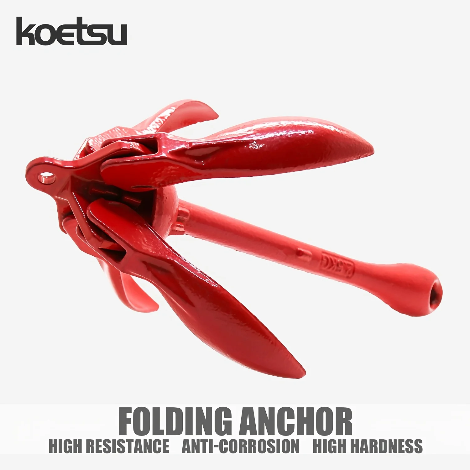KOETSU Marine Kajak-Anker-Set - 5,5lb Klappanker, geeignet für Angelkajaks, lässt sich für einfache Lagerung und Transport zusammenklappen. – Detail 7