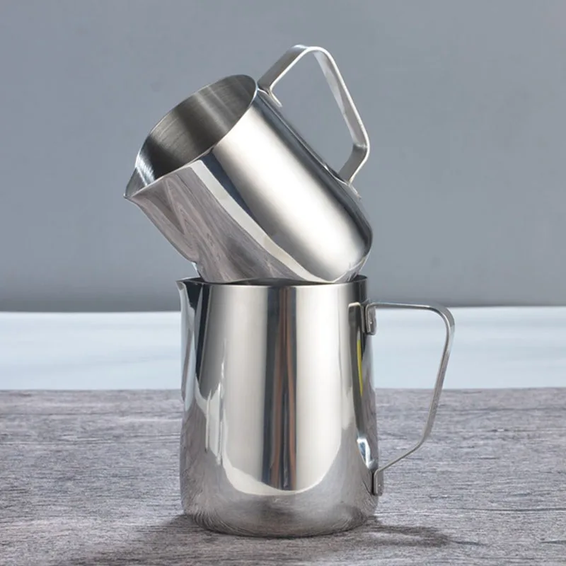 

150/200/350 ml Stainless Steel Frothing Pitcher Pull Flower Cup Coffee Milk Mugs Camping Accessory