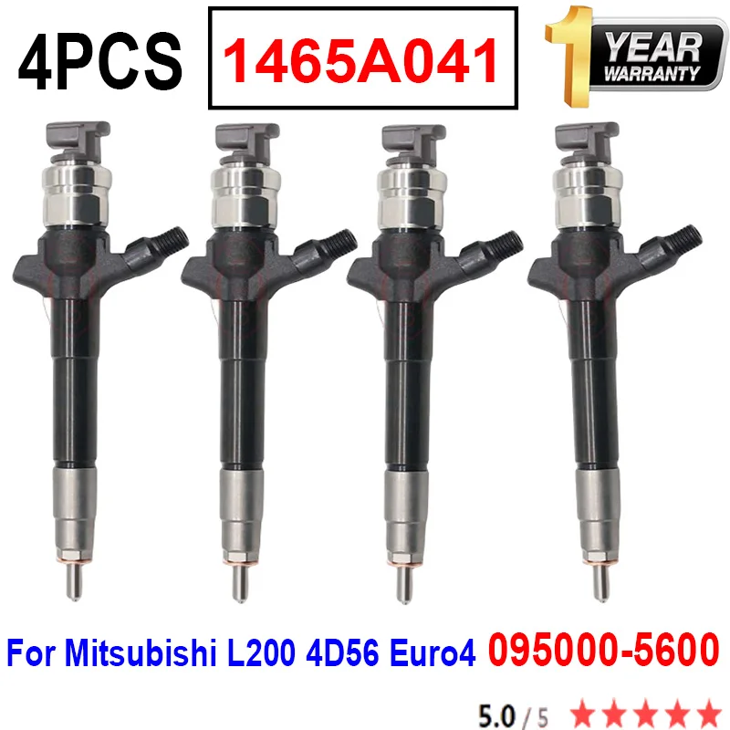 

4PCS Genuine 1465A041 For Mitsubishi L200 4D56 Engine 095000-5600 Diesel Common Rail Fuel Injector SM295040-6230 SM295040-6220