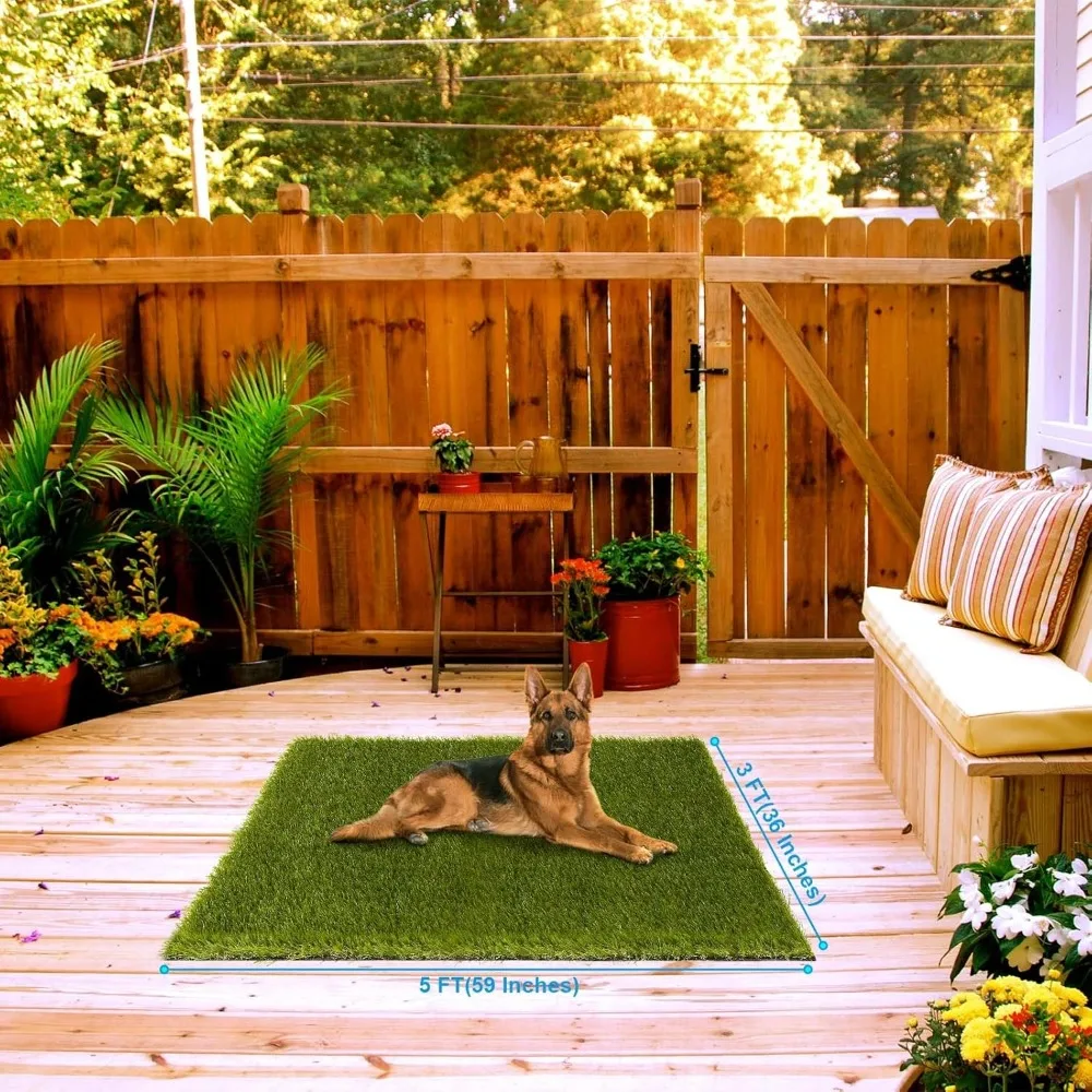 

Artificial Grass Outdoor, 3x5 Ft Realistic Artificial Turf Grass Rug, Fake Grass for Dogs Indoor Garden Lawn Landscape Patios