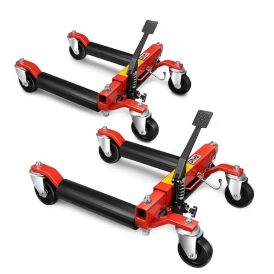 

2pcs Car Wheel Dolly Jack Set Hydraulic 1500 lbs Car Skates 12'' Wheel Vehicle Positioning Jack with Heavy Duty Rollers and Rat