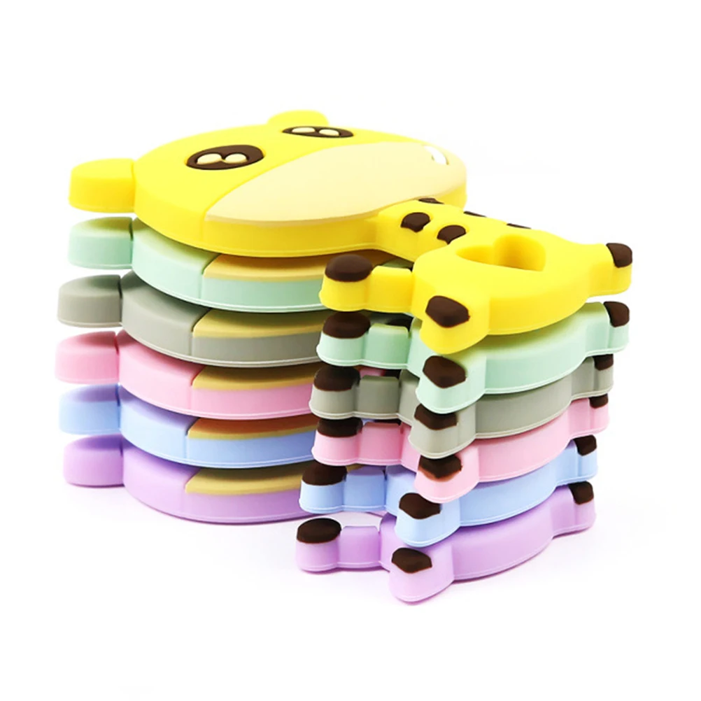 

Giraffe Teething Toys Baby Pacifiers Nursing Teethers Soft Silicone Promotes Healthy Gums Safe Easy Gift